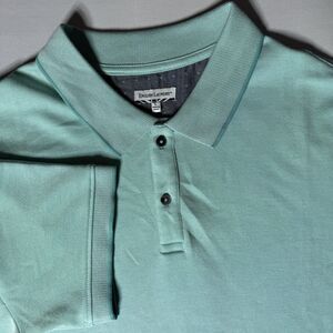 English Laundry Polo Mens Large Blue Teal Short Sleeve Knit Shirt